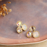 3 Stone Reva Color Earrings